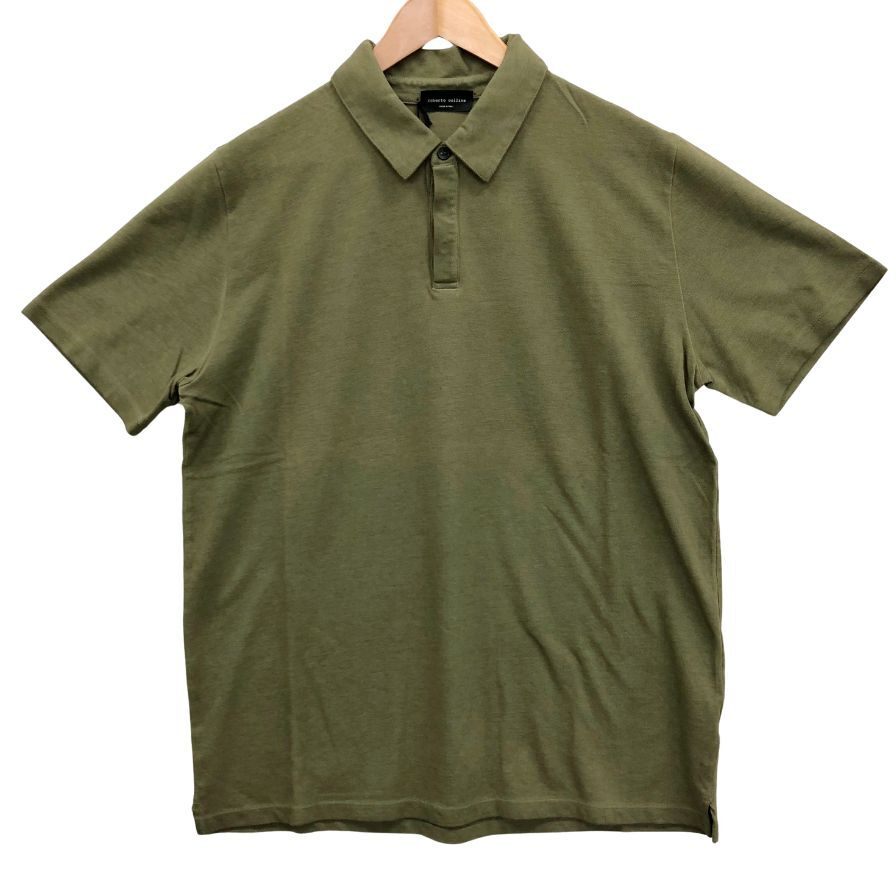 美品◆ニット・セーター ロベルトコリーナ ポロシャツ オリーブ コットン サイズ50 メンズ roberto collina 【AFB9】拍卖