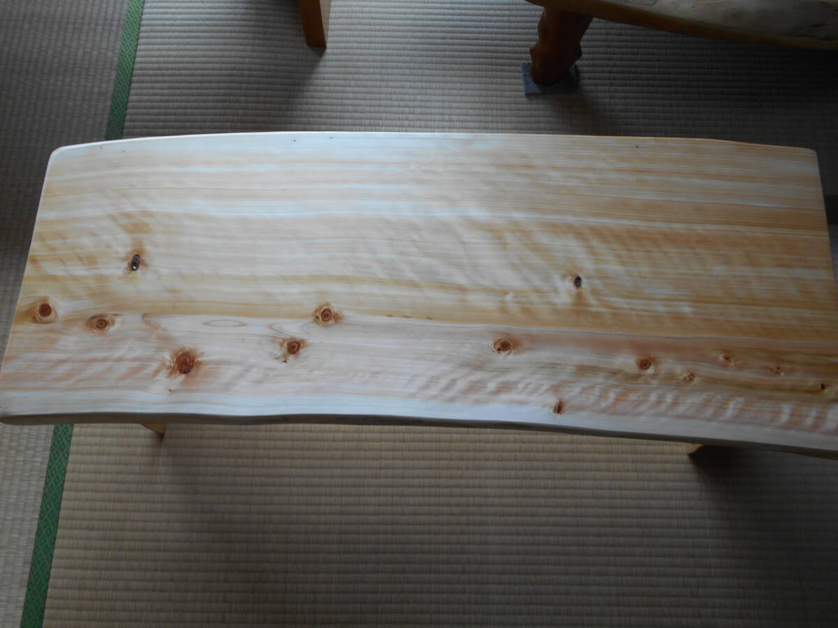 ヒノキ天然木両耳付板、書道用机、パソコン机、ちゃぶ台、い拍卖