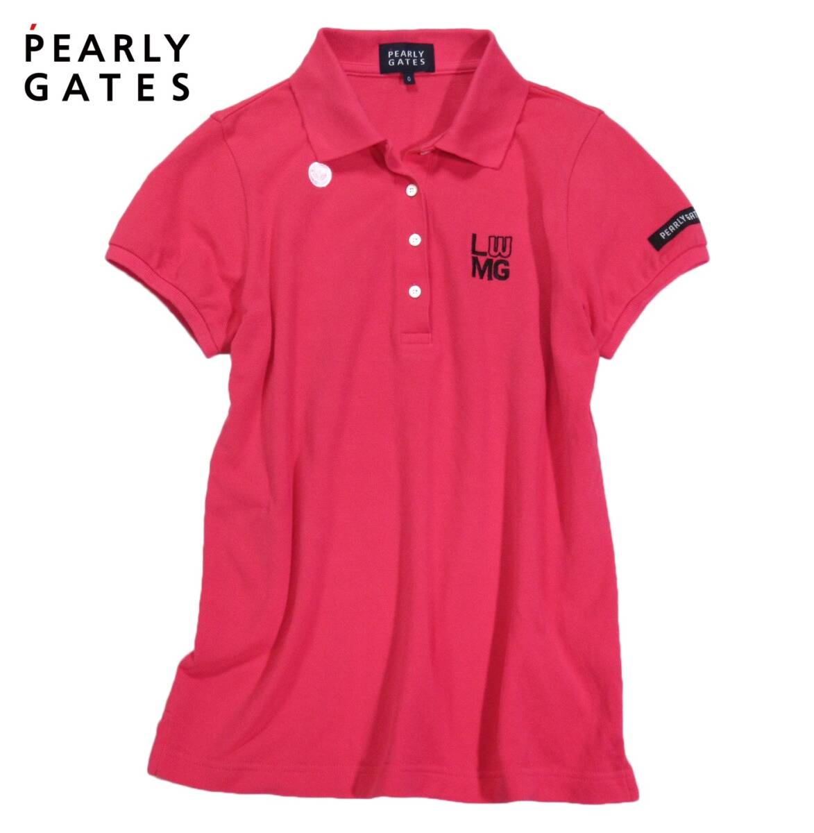 パーリーゲイツ PEARLY GATES 可愛い☆後ろロゴ ポロシャツ 0拍卖