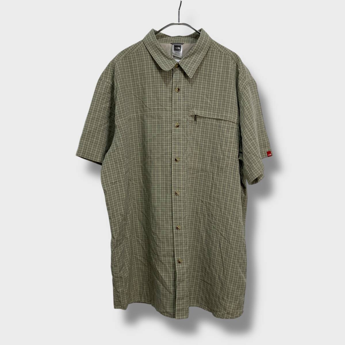 送料無料☆90s☆THE NORTH FACE☆ノースフェイス☆モダール素材チェックシャツ☆緑系☆XXL☆F25M拍卖