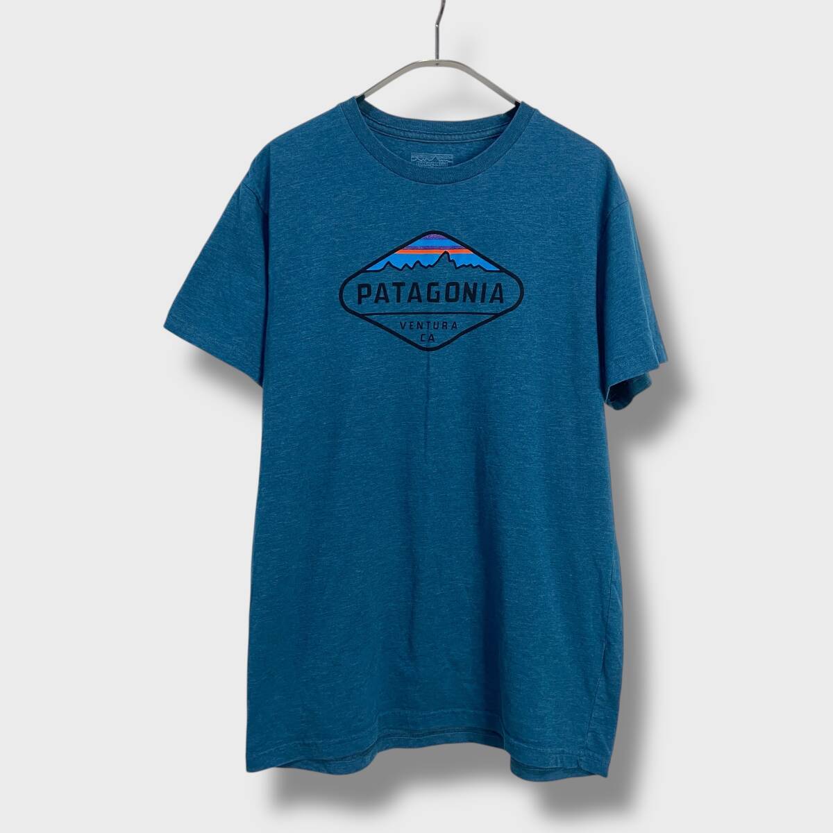 送料無料☆Patagonia☆ベンチュラロゴTシャツ☆ブルー系☆M☆半袖Tシャツ☆オーガニックコットン☆F25M☆拍卖