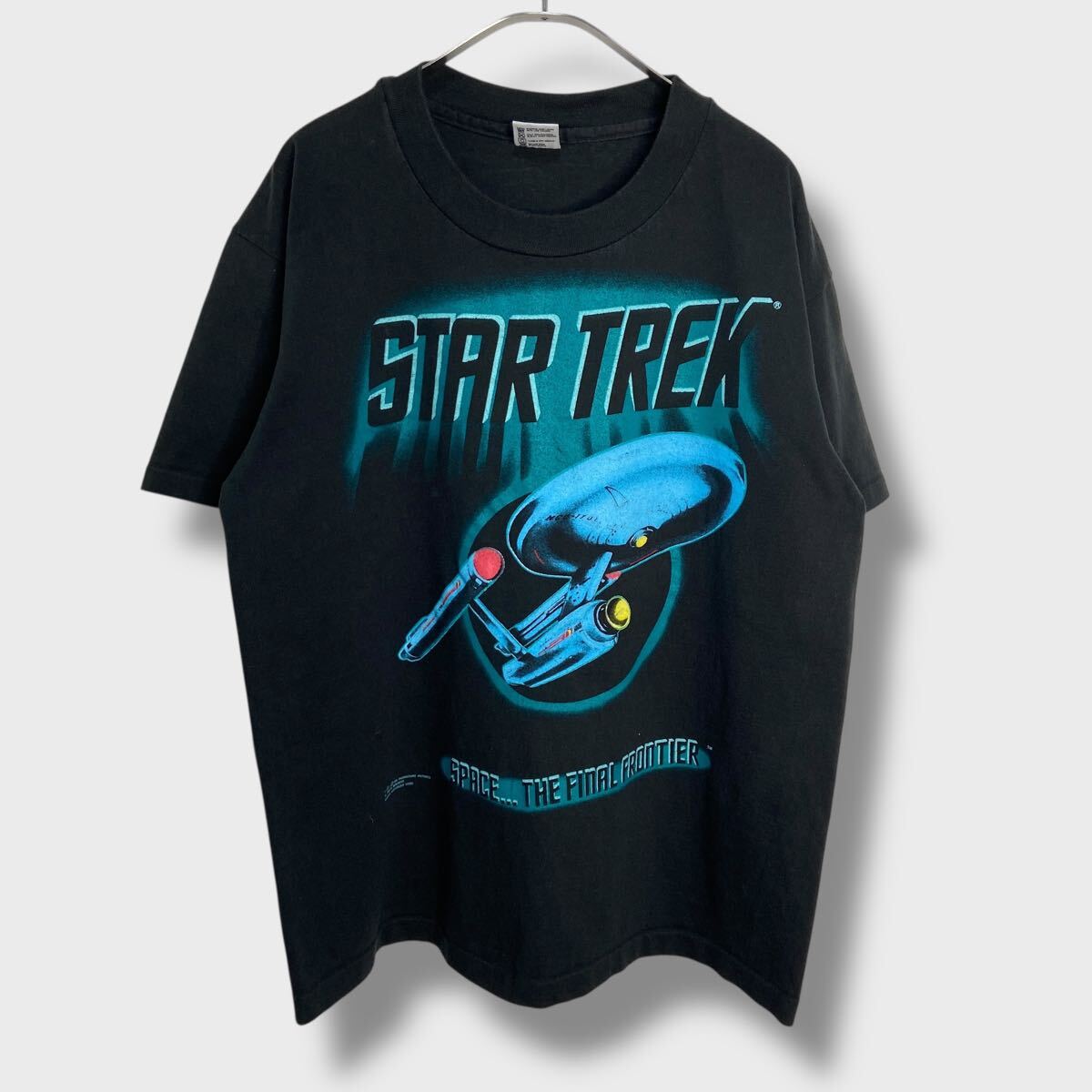 送料無料☆美品☆90s☆USA製☆スタートレック☆ムービーTシャツ☆両面プリント☆黒☆L☆拍卖