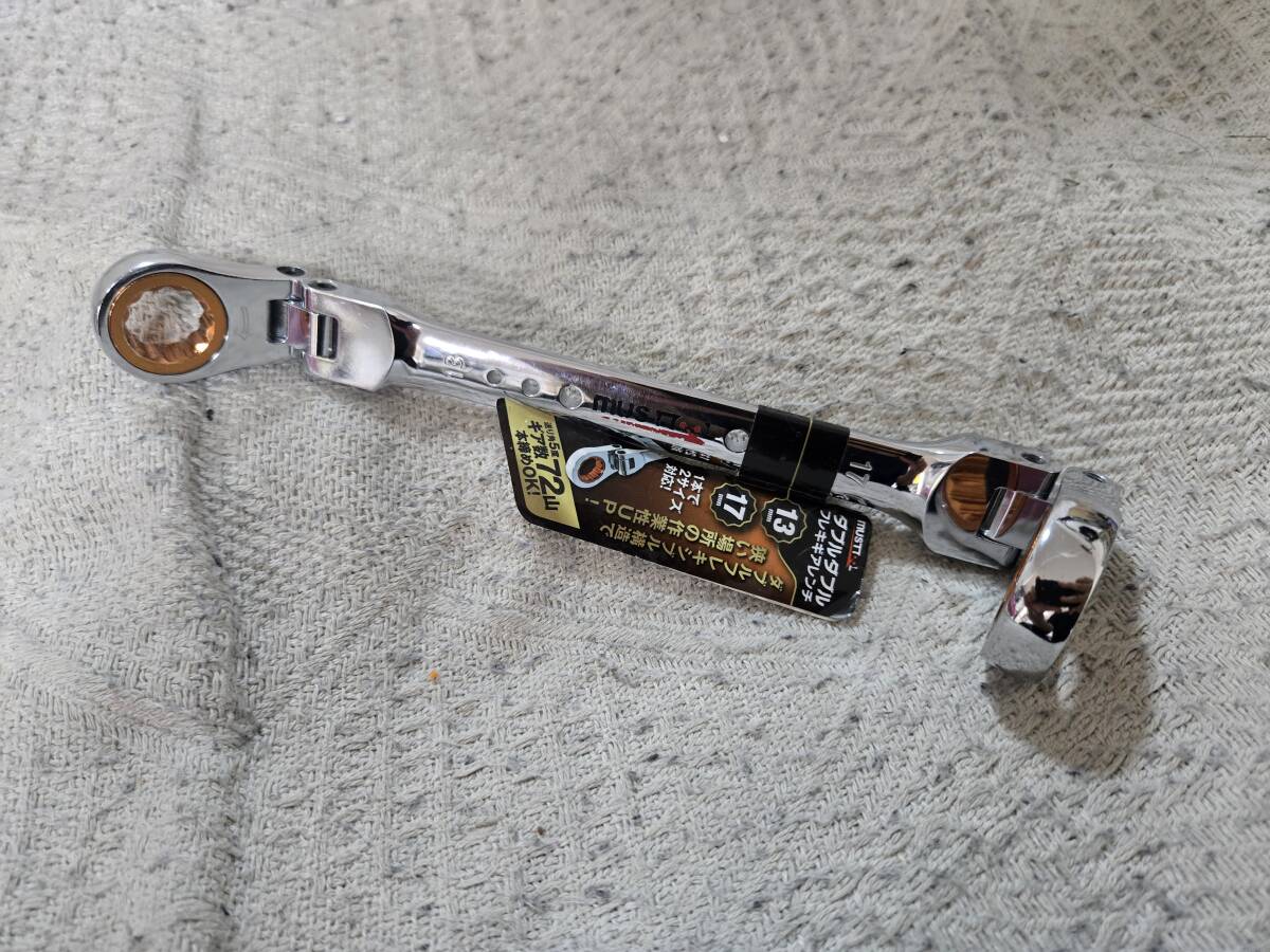 未使用品 ◆MUSTTOOL ダブルダブルフレキギアレンチ 13mm 17mm■B3拍卖