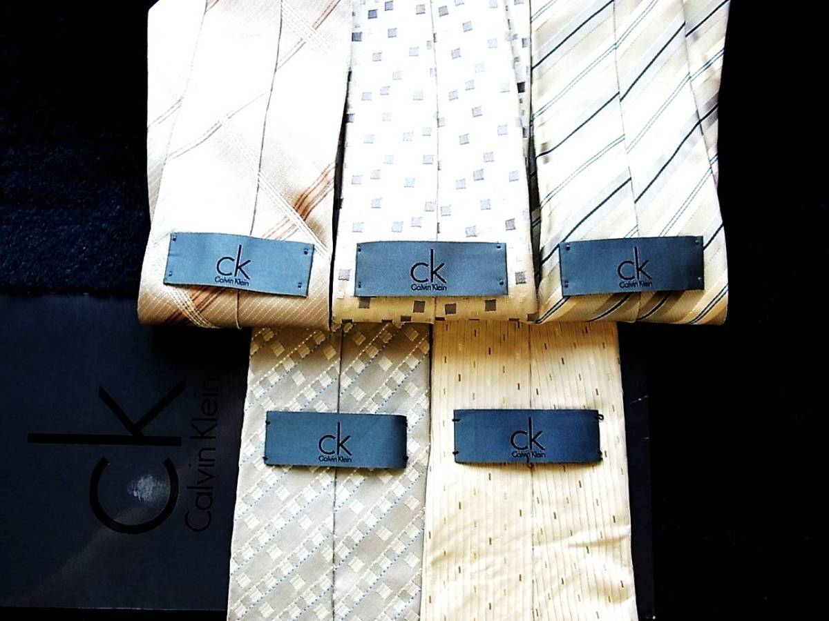 卸価格■5本 全同一 ブランド ネクタイ セット■№6515■ 【Ck ALLグレータグ】カルバンクライン 5本 まとめ売■ 拍卖