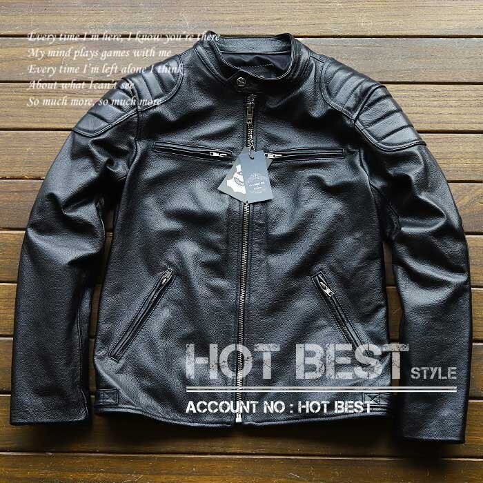 ■新作 Gabriel 最上級カウハイド・復刻 ブラック 本革 レザージャケットライダース ブルゾン 牛革 2893/【XXXL】拍卖