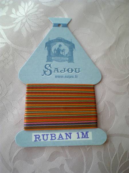 `*:;,.★ SAJOU サジュー★・:.,;*ストライプリボン オレンジ拍卖