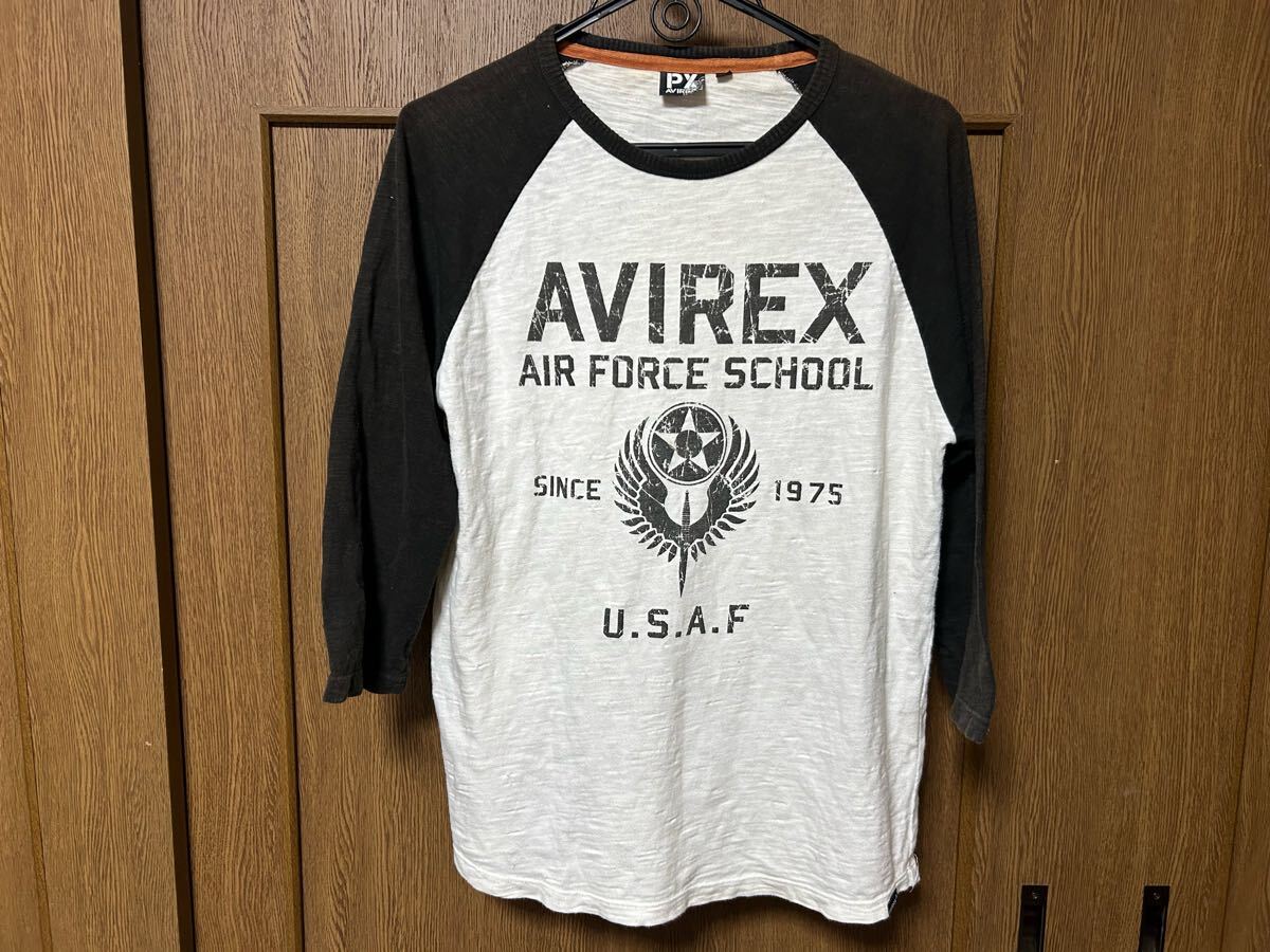 アビレックス AVIREX 7分袖 Tシャツ 6103091【Lサイズ 】拍卖
