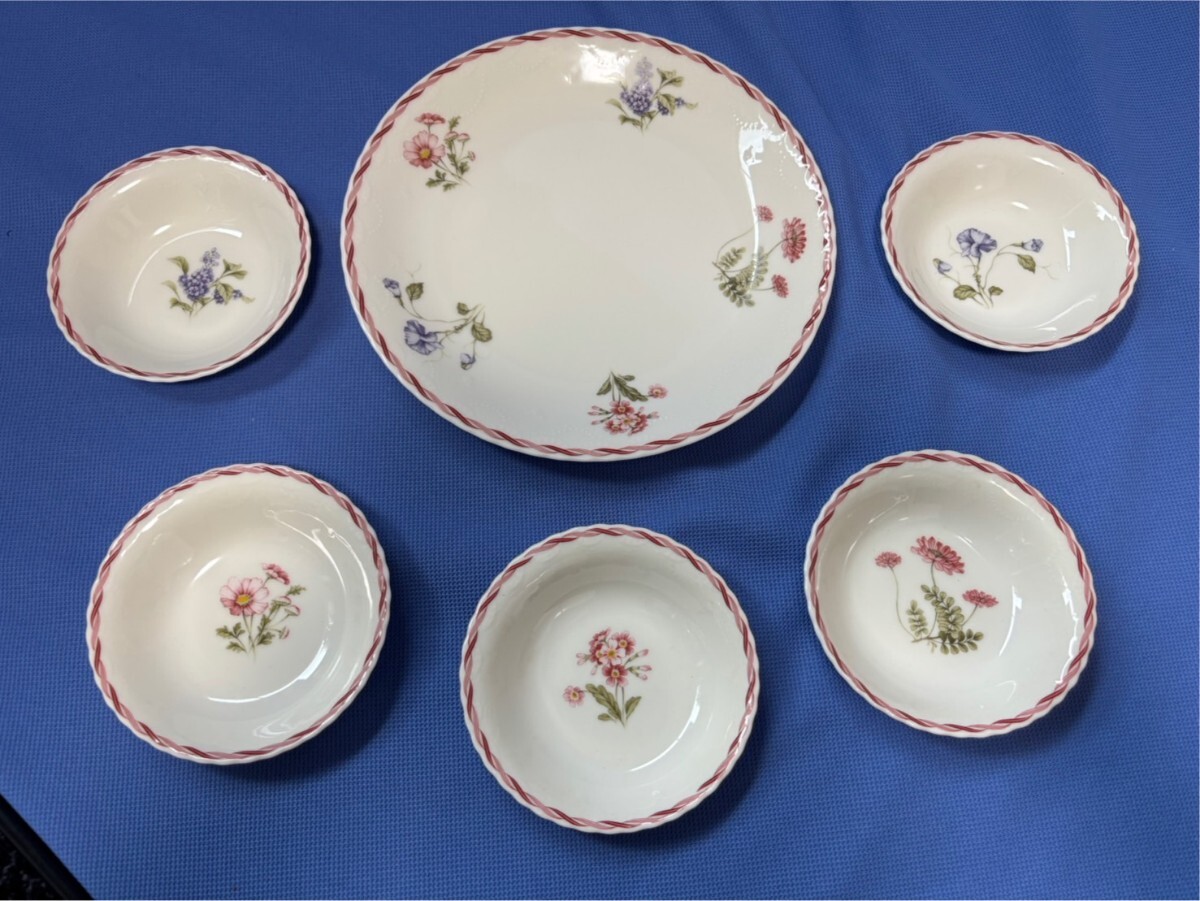 187☆Noritake ノリタケ「コンテンポラリー」シリーズ 食器セット 新品 (大皿1枚・小皿5枚)拍卖