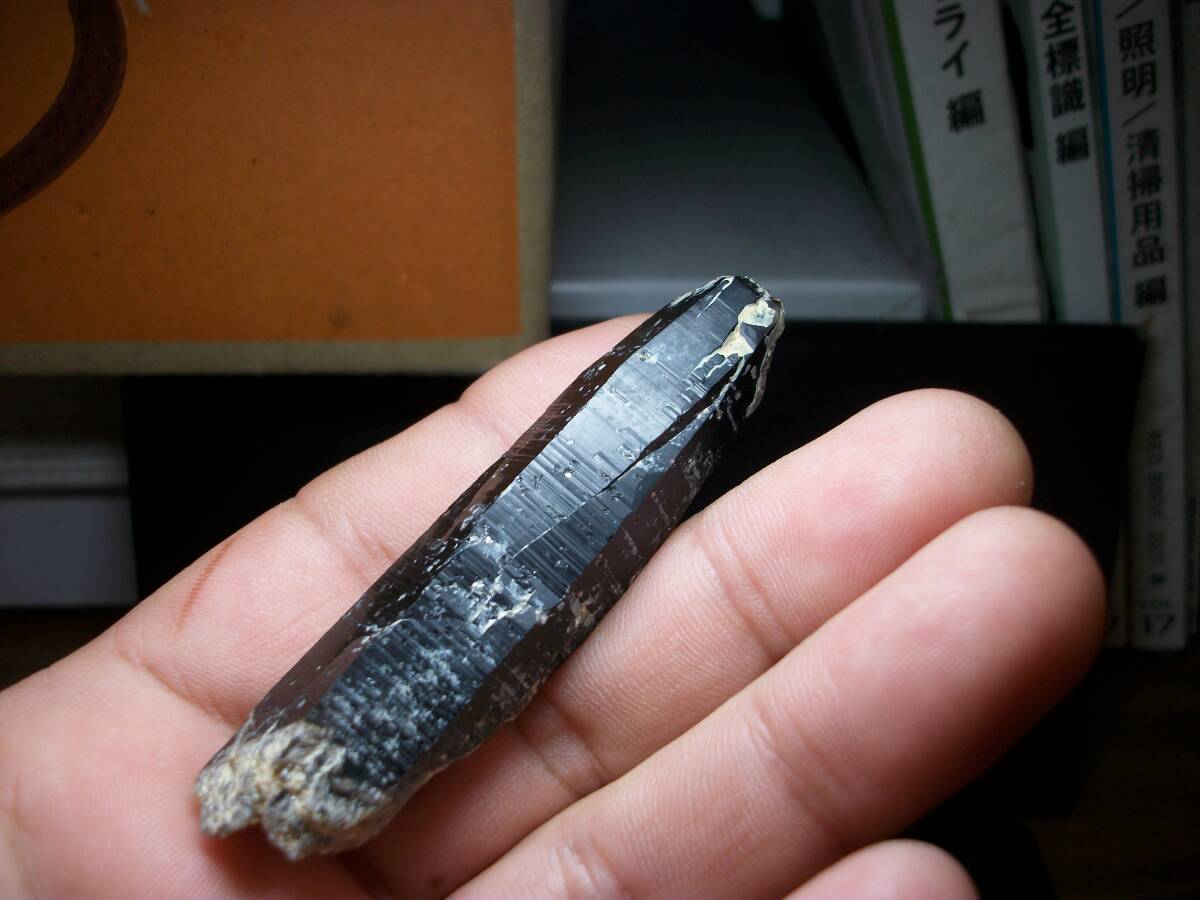 国産鉱物 岐阜県 蛭川 黒水晶 モリオン 煙水晶 スモーキー 漆黒 良いサイズ ハイグレード 定型外発送拍卖