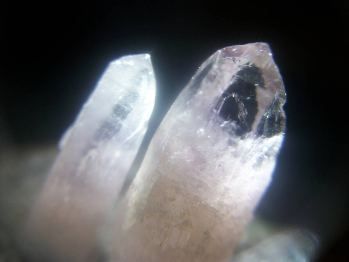 国産鉱物 石川県 遊泉寺 紫水晶 アメジスト 2本セット 定型外発送拍卖