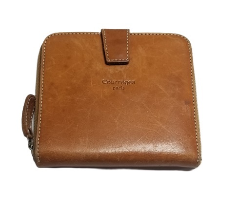■Courreges Paris 二つ折り財布■USED拍卖