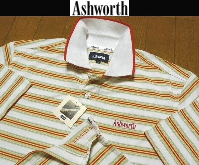 L日本サイズ位★セール送無料★新品アシュワースUSA限定モデル1点物4方向伸縮速乾 ポロシャツ拍卖