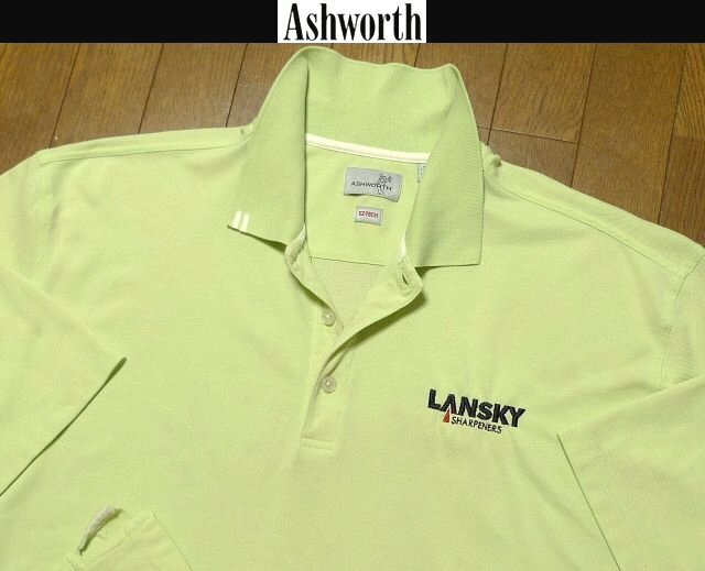 6L-7L・5XL-6XL日本サイズ位★セール送無料★アシュワースUSA限定蛍光系 特注刺繍 美品 ポロシャツ拍卖