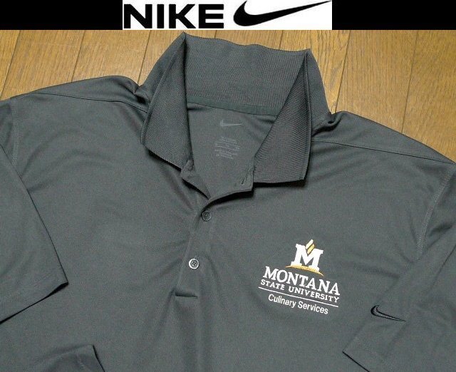 5L-6L・4XL-5XL 日本サイズ位【セール!送料無料】超希少 ナイキ USA限定モデル1点物 美品 特注刺繍 速乾除湿 伸縮 ポロシャツ大きいビッグ拍卖