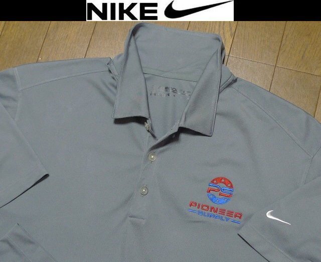 5L-6L・4XL-5XL 日本サイズ位【セール!送料無料】超希少 ナイキUSA限定モデル1点物 美品 特注刺繍 速乾除湿 伸縮 ポロシャツ大きい拍卖