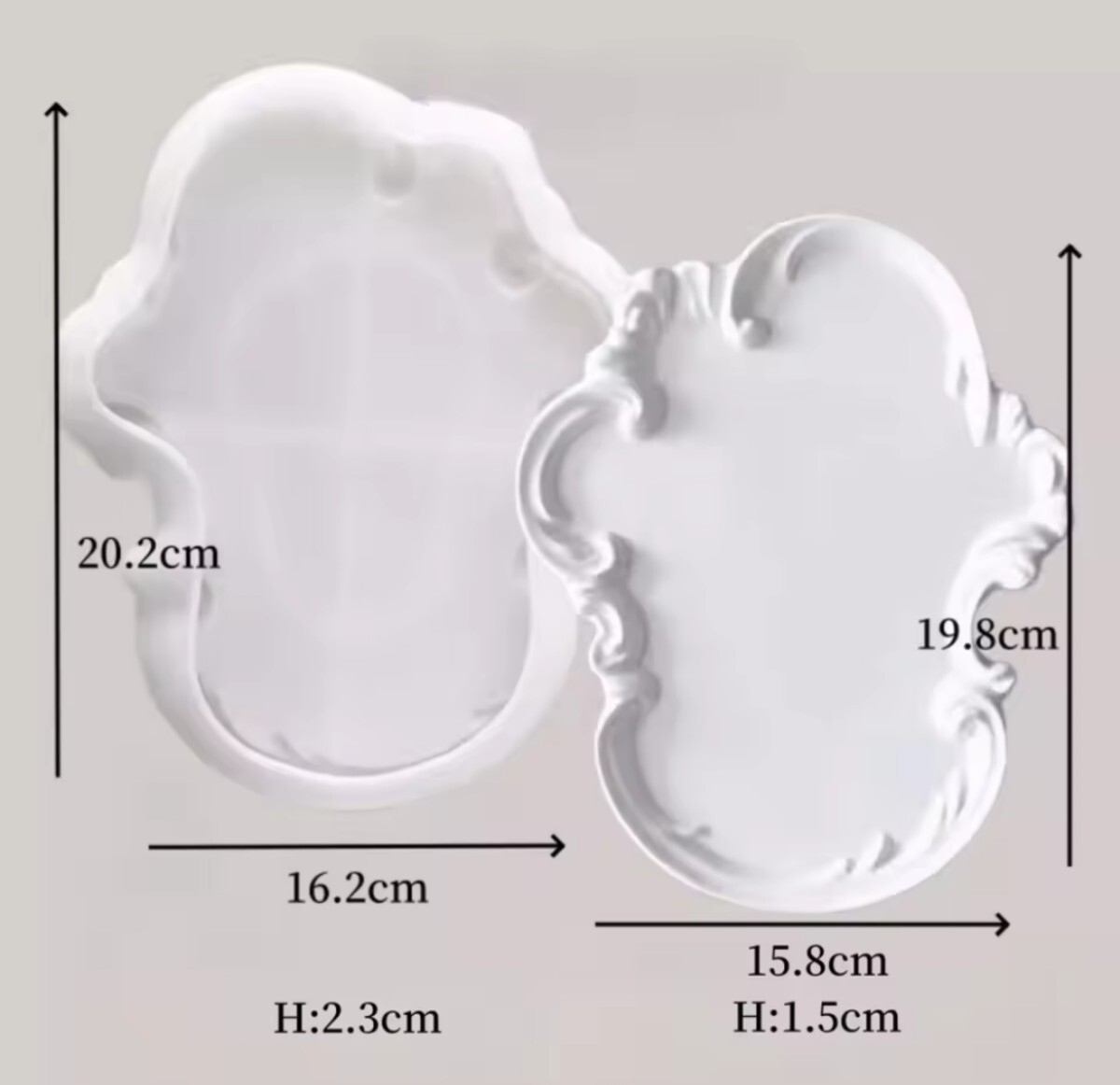 ⑤ プレート トレイ トレー アンティーク シリコン型 シリコンモールド アロマストーン 石膏型 石膏 型 道具 立体 素材 型拍卖