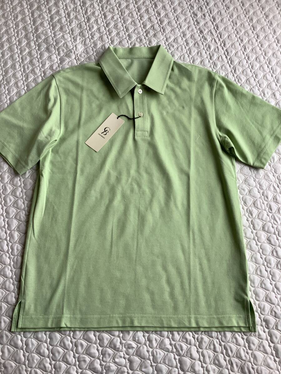新品 三陽商会 CRESTBRIDGE クレストブリッジのポロシャツ ライムグリーン バーバリーチェック拍卖
