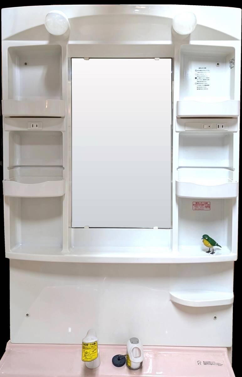 【特価1万円引】洗面化粧台用ミラー★ミラーキャビネット★洗面ミラー★洗面鏡★化粧台★W750×D70-110×H1100㎜★歯ブラシケース★送料別拍卖