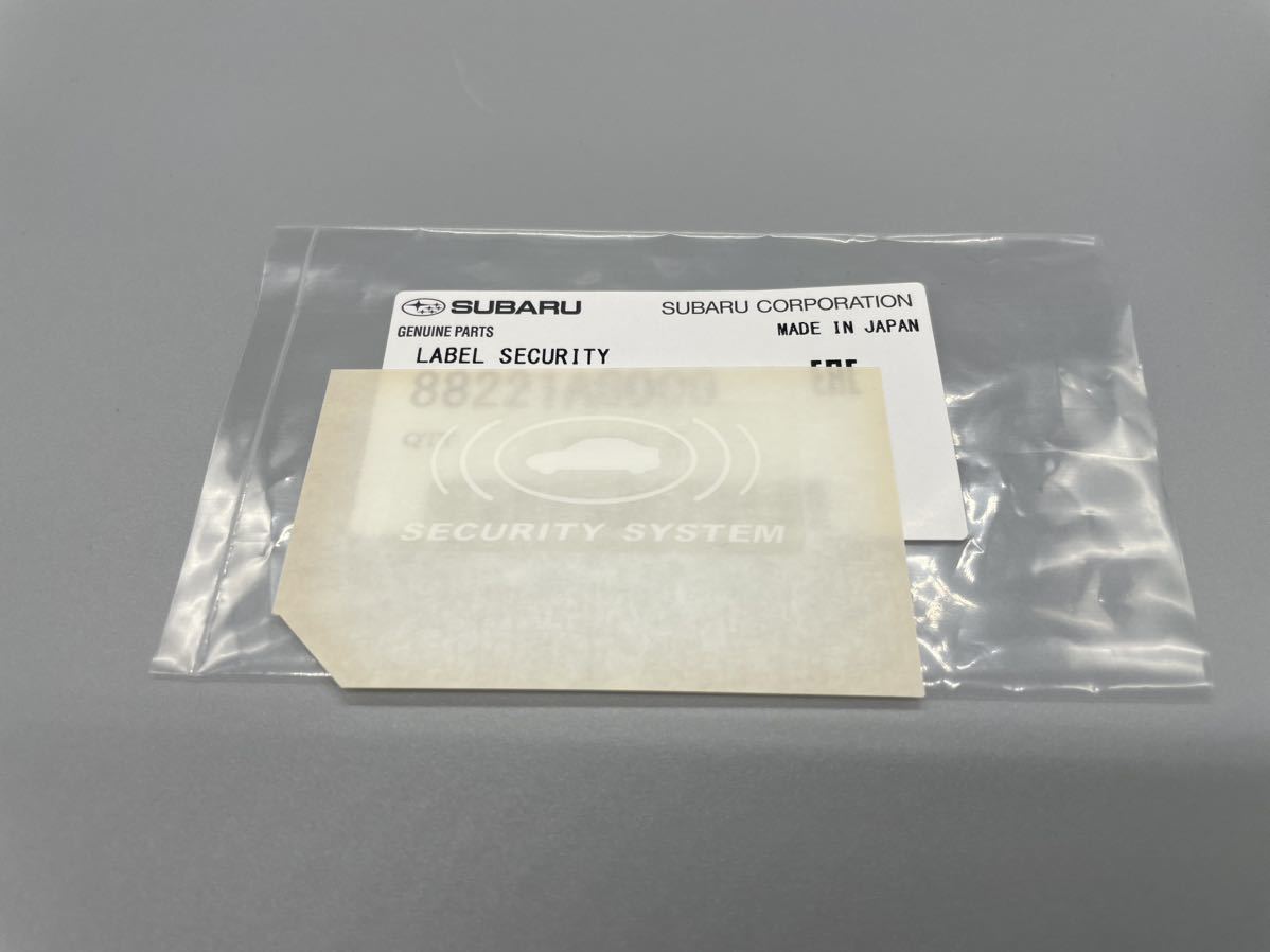 ■■■③在庫有すぐ発送 即決 希少 正規品 スバル純正 セキュリティ ステッカー 盗難警報装着車 SECURITY SYSTEM 約45mm レヴォーグ WRX拍卖