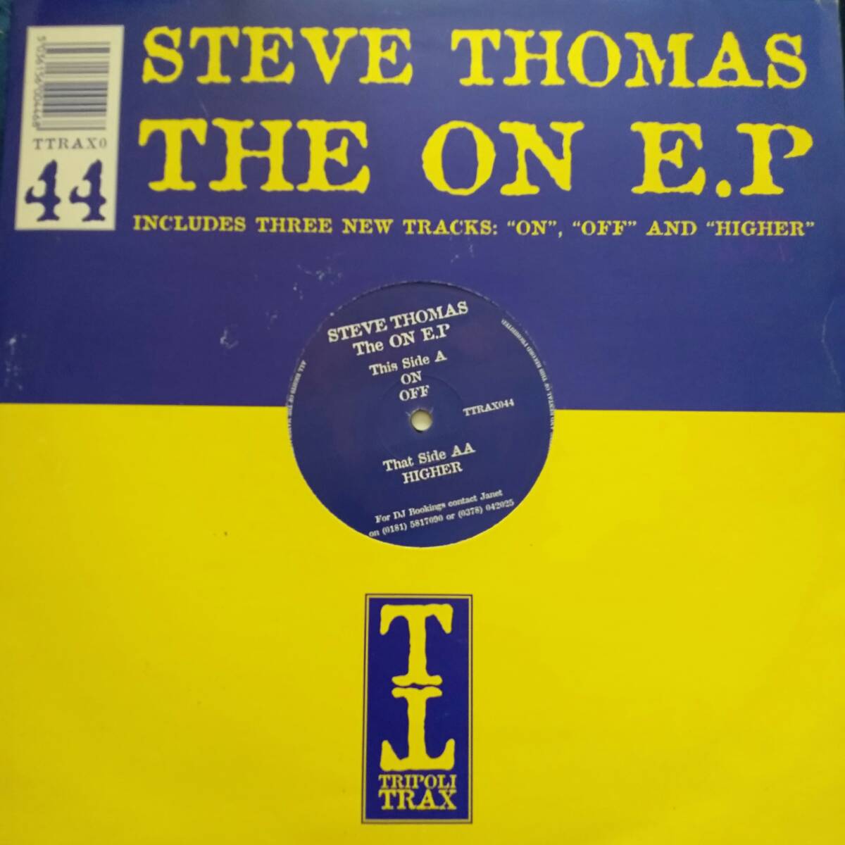 レコード STEVE THOMAS ON OFF/HIGHER TTRAX044 ダンス ディスコ クラブ ハウス拍卖