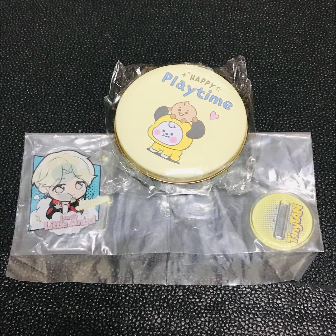 jimin ジミン chimmy shooky suga ユンギ bts bt21 アクリルスタンド tinytan idol マスコット プチキャン 缶 収納 ケース ガチャ カプセル拍卖