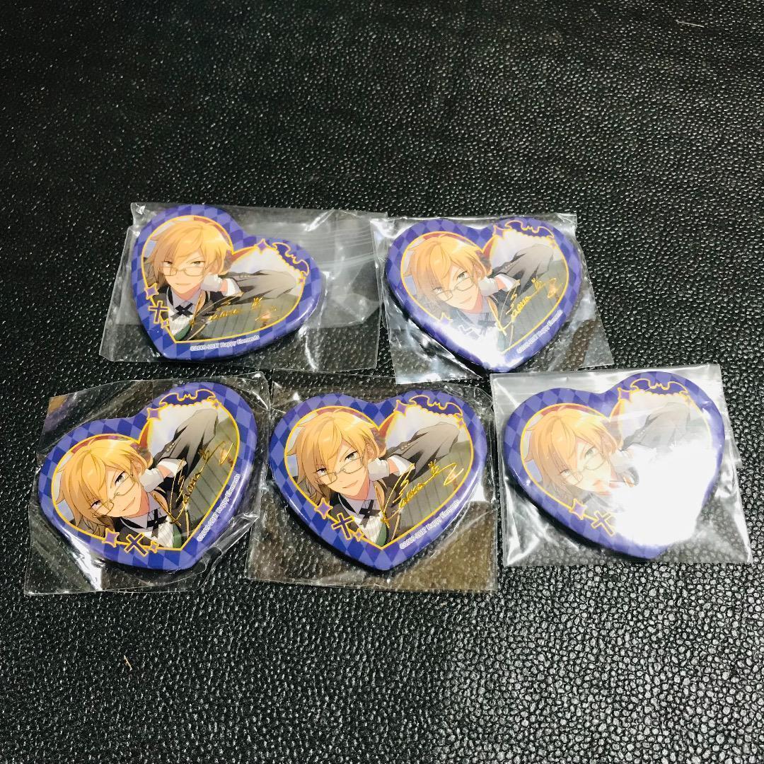 羽風薫 あんさんぶるスターズ 海外 中国 ハートカン 缶バッジ キャラバッジ 箔押し サイン 金箔 とるパカ アニカフェ 韓国 香港 台湾 台北拍卖