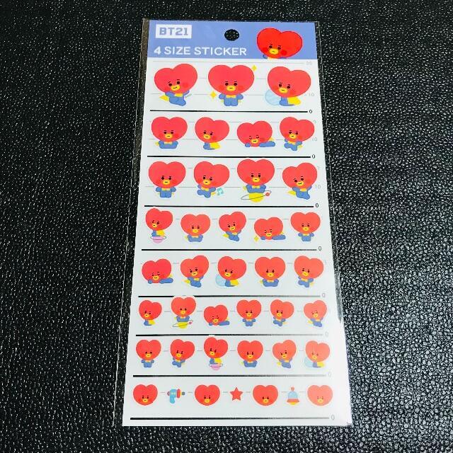 TATA V テテ テヒョン タタ BTS TATA 防弾少年団 BT21 4SIZE STICKER ステッカー シール POP UP STORE ポップアップストア拍卖