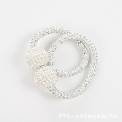 新品 カーテンタッセル 白色 姫系 可愛 純潔 人気 高級感 セット(2個)拍卖