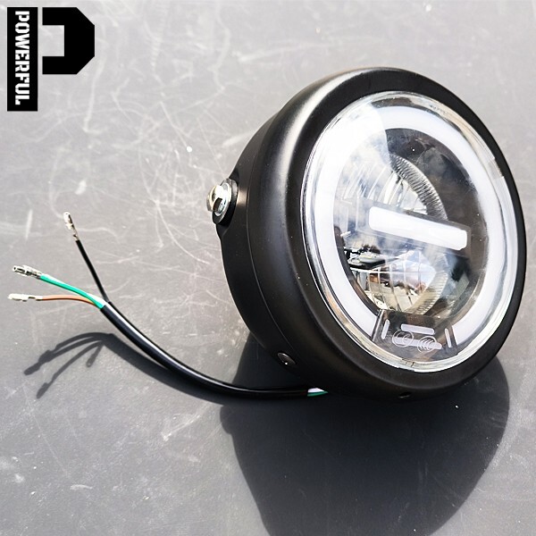 FTR223 FTR250 CB223S 汎用 チョッパー仕様 カフェスタイル ミニ LED/ヘッドライト/デイライト/イカリング/ポジション リフレクター Assy拍卖