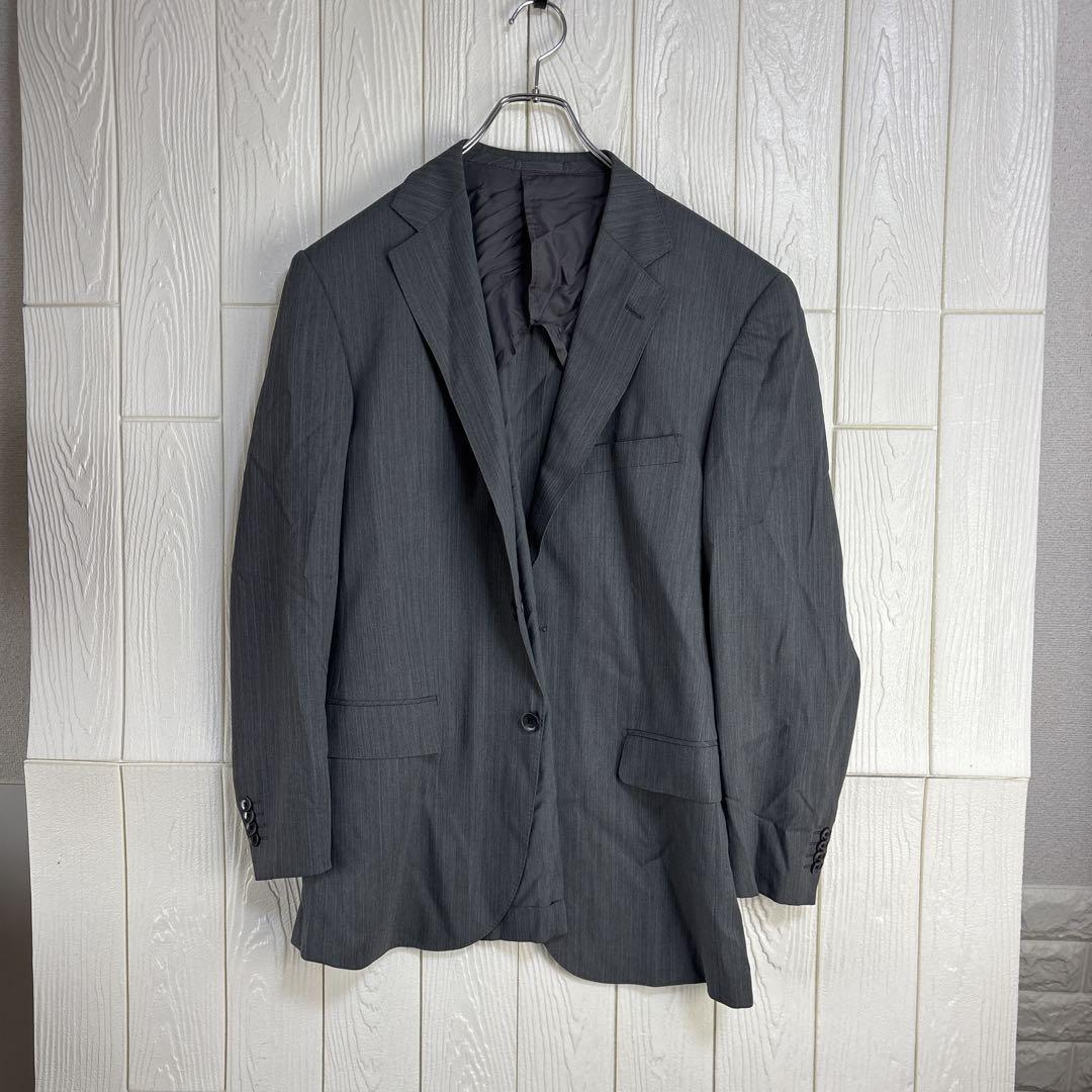 REGAL グレー ストライプ テーラードジャケット sizeL拍卖