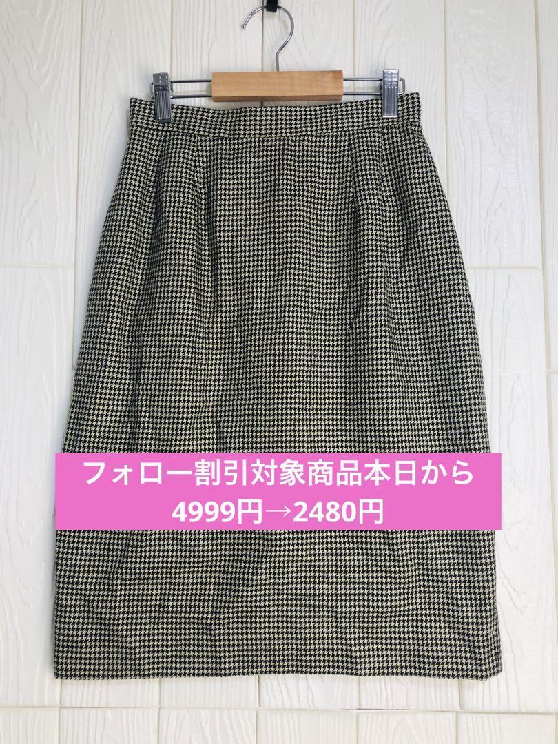 MAYSON GREY チェック柄タイトスカート ひざ丈 ウエストジッパー拍卖