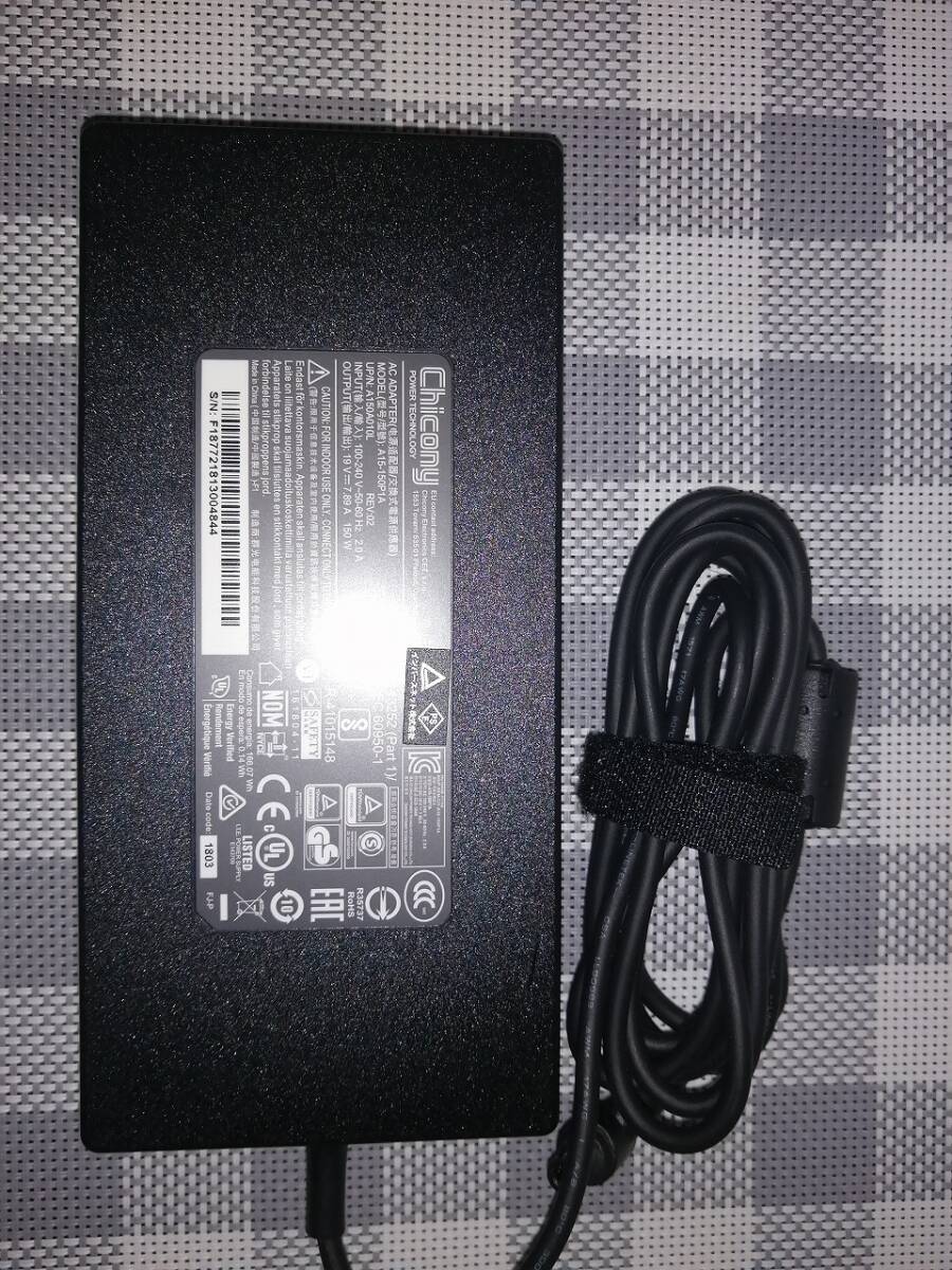 Chicony製 A15-150P1A 19.5V 7.89A 150W ACアダプター丸型 外径約5.5mm/内径2.5mm拍卖