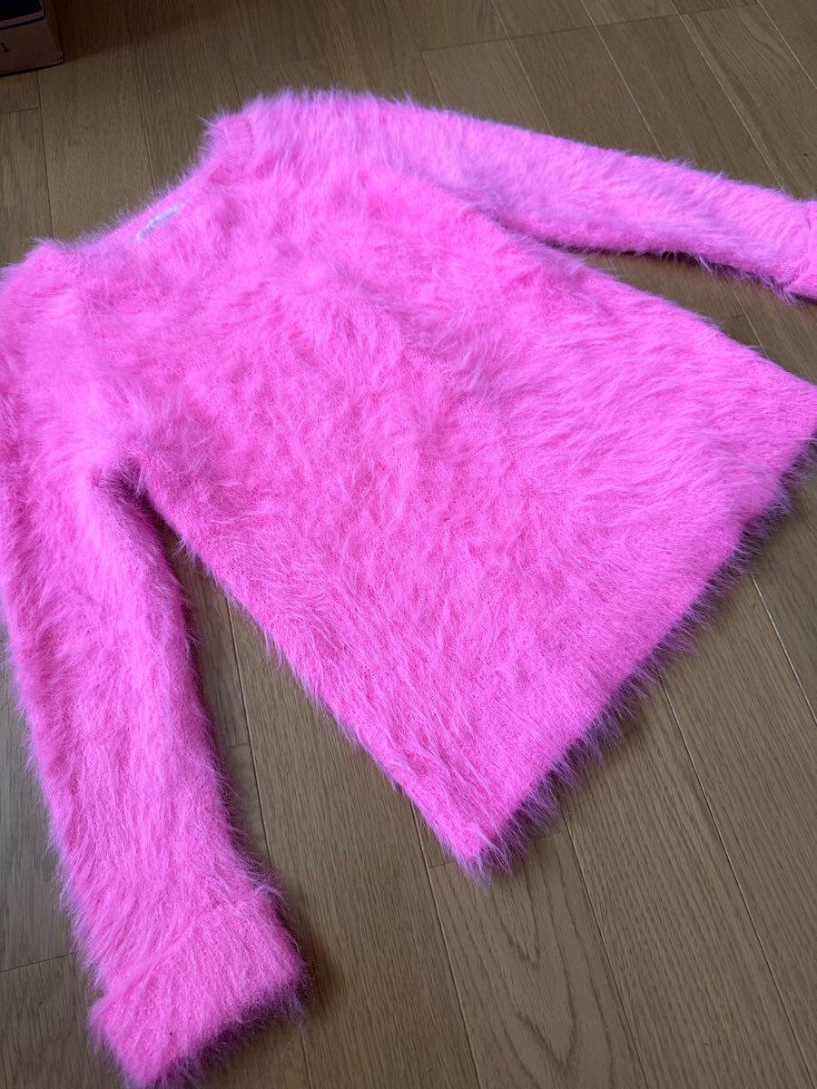 H&M ショッキングピンク シャギーニット F拍卖