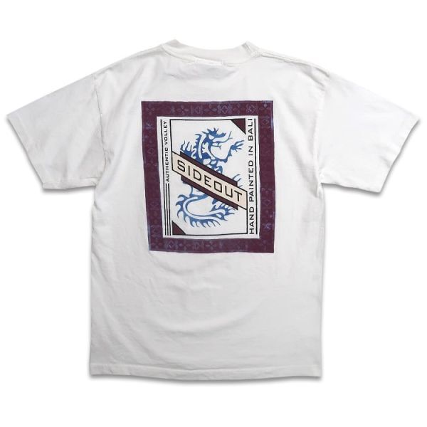 古着 90年代 USA製 SIDEOUT プリントTシャツ ホワイト 表記:L gd405886n w50516拍卖