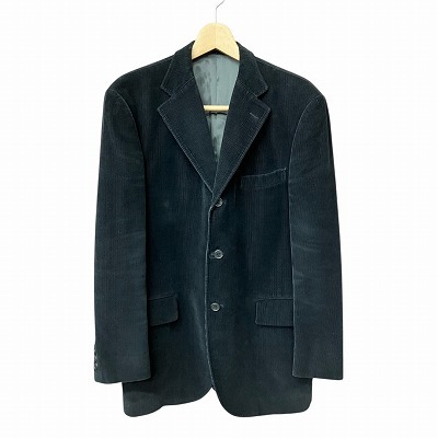 ニューヨーカー NEWYORKER コーデュロイ 3B テーラードジャケット 黒 ブラック YA7 L位 11-16-6205 メンズ拍卖