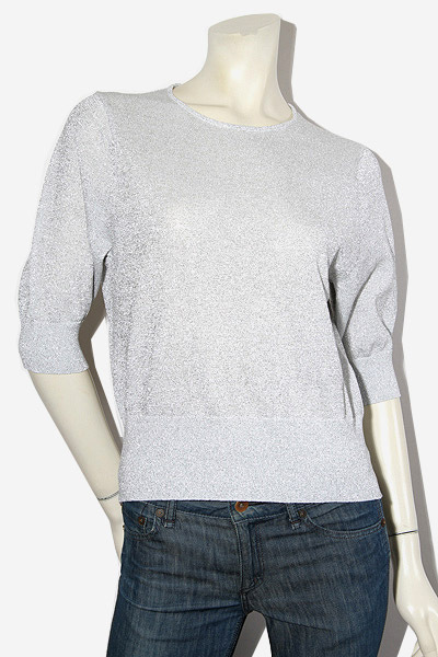 2024SS Viaggio Blu ビアッジョブルー シャイニーラメプルオーバー ニット トップス 2 GRAY グレー 2612-41084 /◆☆ レディース拍卖