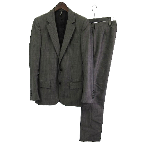ディオールオム Dior HOMME スーツ セットアップ 2B シングル グレー 44 メンズ拍卖
