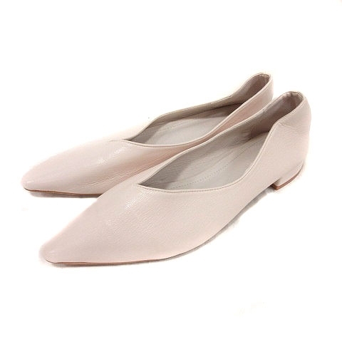 アントマリーズ Aunt Marie's パンプス ポインテッドトゥ ローヒール L ピンクベージュ /MS レディース拍卖