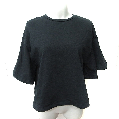 ジュエルチェンジズ Jewel Changes アローズ カットソー フレア袖 五分袖 黒 ブラック /YI レディース拍卖