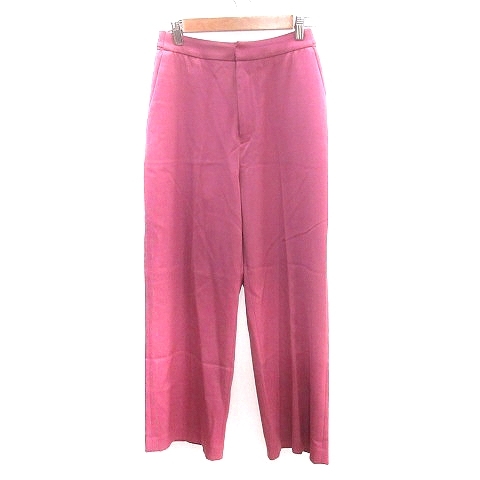 ロペ ROPE パンツスラックス イージー センタープレス 38 M ピンク /AU レディース拍卖