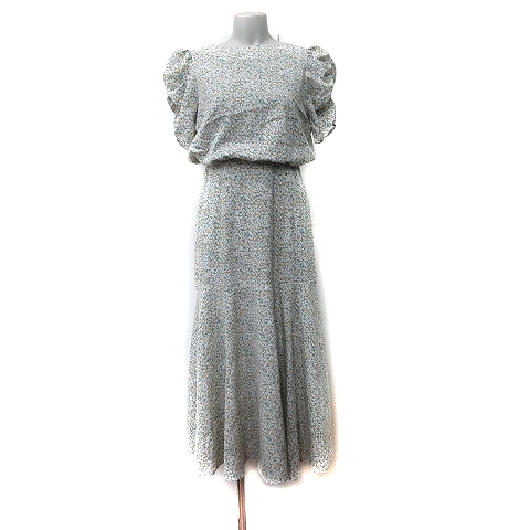 フリーズマート Free's Mart ワンピース ロング パワースリーブ 半袖 花柄 XS マルチカラー /YI レディース拍卖