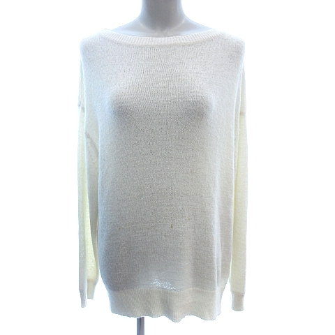 クラフトスタンダードブティック CRAFT STANDARD BOUTIQUE チュニック ニット ボートネック 長袖 F アイボリー 白 ホワイト /AU ●RY拍卖