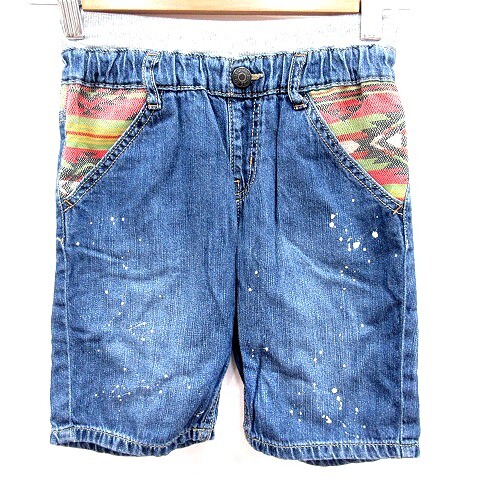 F.Oキッズ ハーフパンツ デニム 130 インディゴ /RT ●RY キッズ拍卖