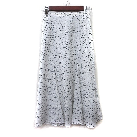 インディヴィ INDIVI マーメイドスカート ロング 総柄 シフォン 36 S 白 ホワイト /YI レディース拍卖