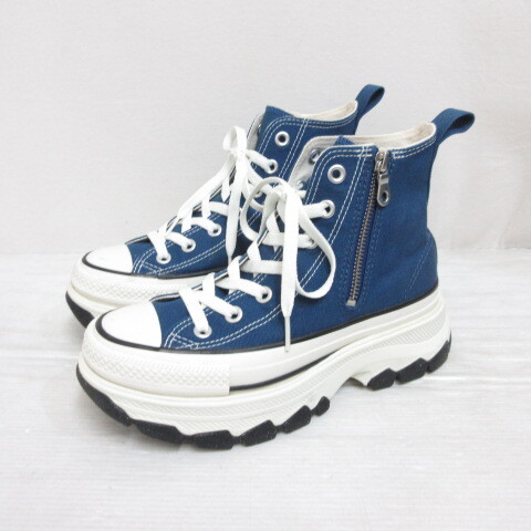 コンバース CONVERSE 25SS ALL STAR TREKWAVE Z HI 1SD979 オールスター トレックウェーブ ハイカット スニーカー シューズ 厚底 23cm 紺拍卖