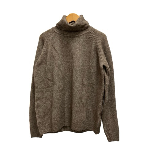 未使用品 無印良品 良品計画 ニット セーター タートルネック ウール混 長袖 M ダークモカブラウン レディース拍卖