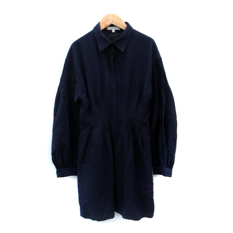 マウジー MOUSSY ワンピース ミニ丈 長袖 2 紺 ネイビー /SM43 レディース拍卖