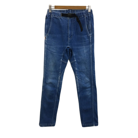 ゴーウエスト GOWEST パンツ デニム ジーンズ テーパード ロング ドロスト ジップフライ 25 青 ブルー レディース拍卖