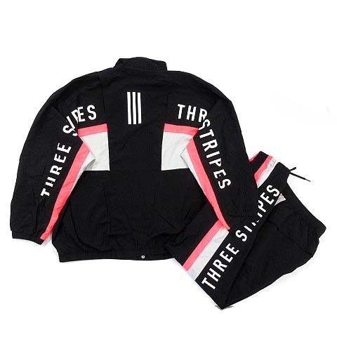 アディダス adidas マストハブ ウインドブレーカー セットアップ ジャケット パンツ 黒 ブラック O メンズ拍卖