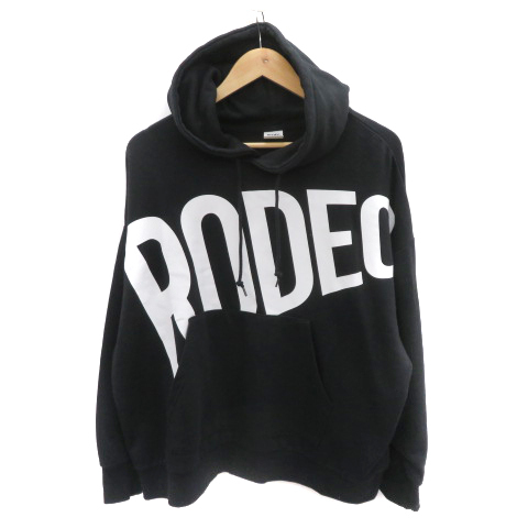 ロデオクラウンズワイドボウル RCWB パーカー プルオーバー ロゴ オーバーサイズ F 黒 ブラック 白 ホワイト /YK18 レディース拍卖